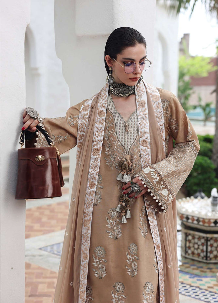 Nuvera Hemline by Mushq Unstitched Embroidered Raw Silk 3 Piece Suit MU26UNH Queen's Promise MUNES260210 - Festive Collection