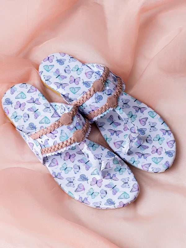 Maa aur Mai by TJK Designs Printed Footwear Raqs Kholapuri - Casual Collection