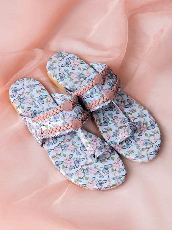 Maa aur Mai by TJK Designs Printed Footwear Rimaal Kholapuri - Casual Collection