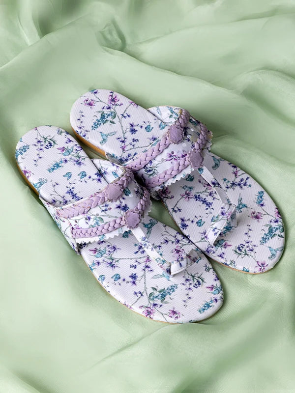 Maa aur Mai by TJK Designs Printed Footwear Inaya Kholapuri - Casual Collection