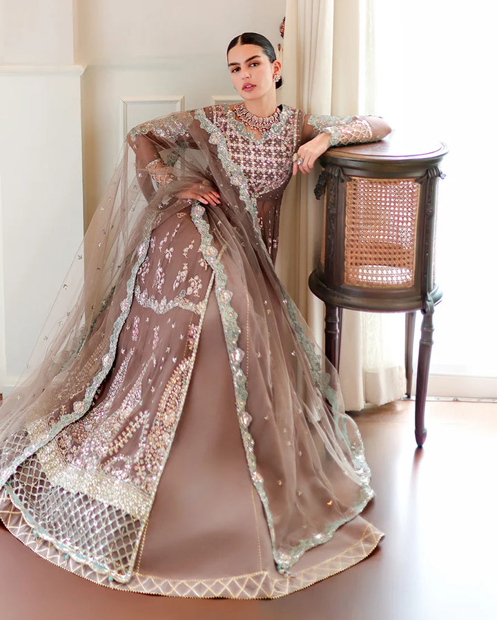 Whispers of Grace by Roheenaz Unstitched Embroidered Chiffon 3 Piece Suit RN26UWG Maeve RUNCH260203 - Wedding Collection