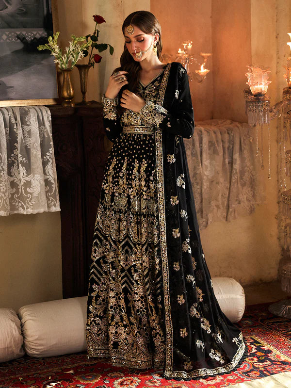 Mahnur Embroidered Organza Suits Unstitched 3 Piece D-08 Zinia - Formals Collection