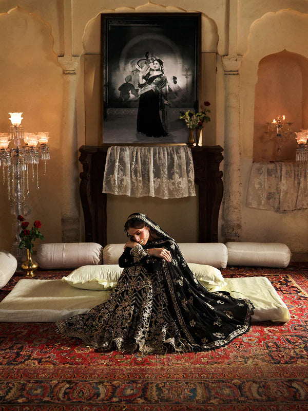Mahnur Embroidered Organza Suits Unstitched 3 Piece D-08 Zinia - Formals Collection