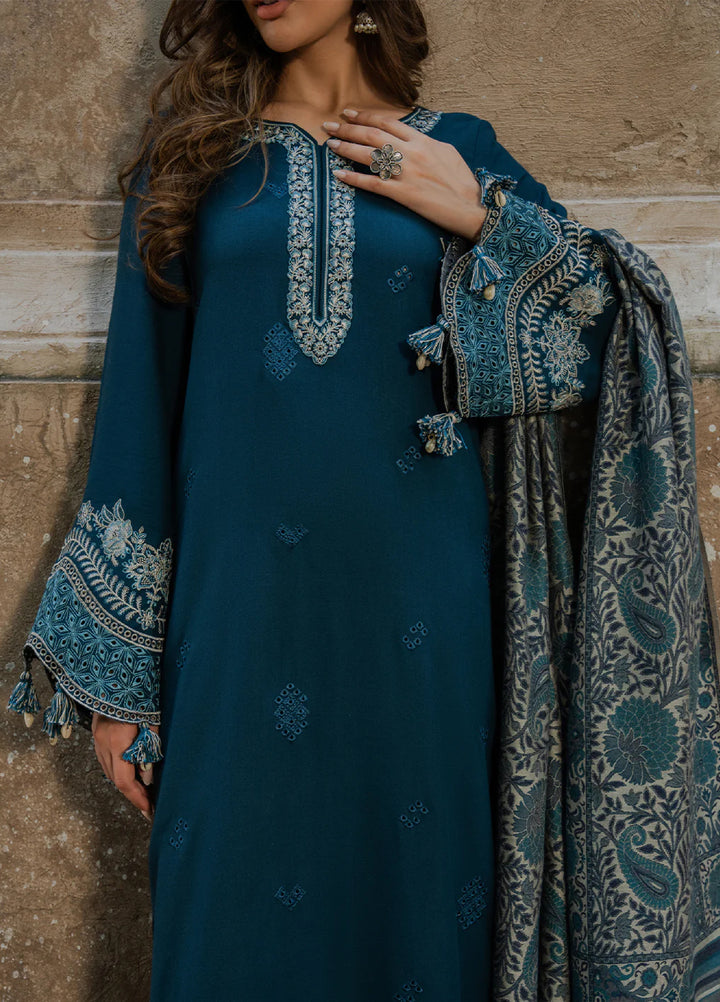 Nooraniyat by Izel Embroidered wool Suits Unstitched 3 Piece IZ25NW Mahpara - Winter Collection