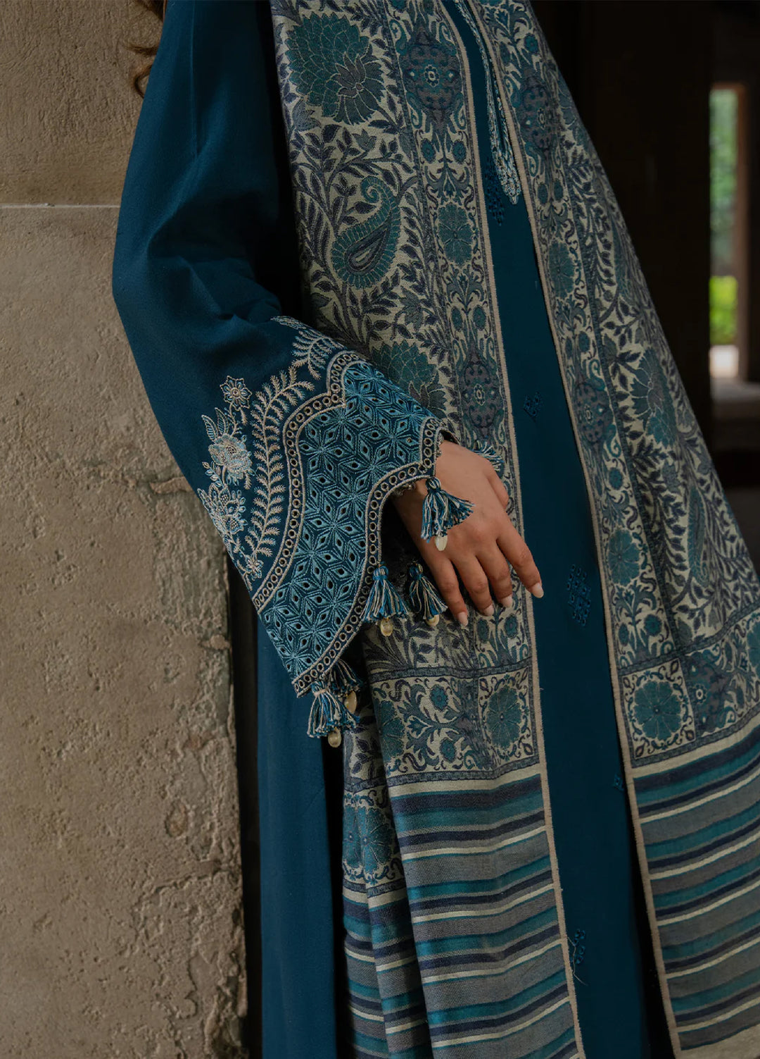 Nooraniyat by Izel Embroidered wool Suits Unstitched 3 Piece IZ25NW Mahpara - Winter Collection