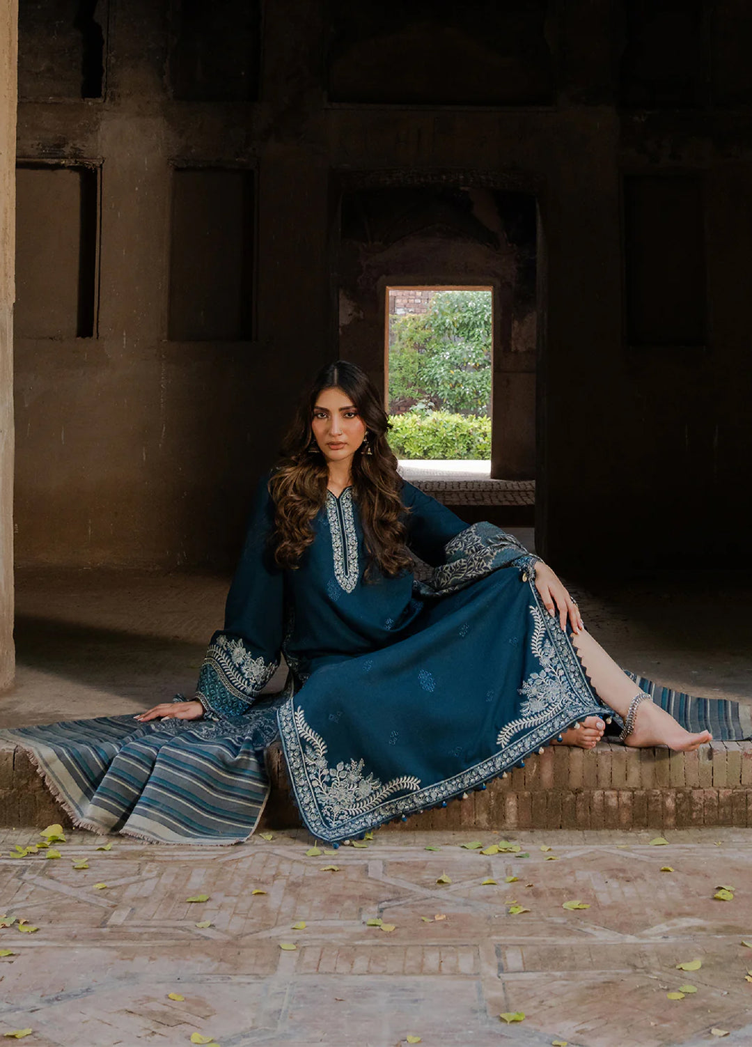 Nooraniyat by Izel Embroidered wool Suits Unstitched 3 Piece IZ25NW Mahpara - Winter Collection