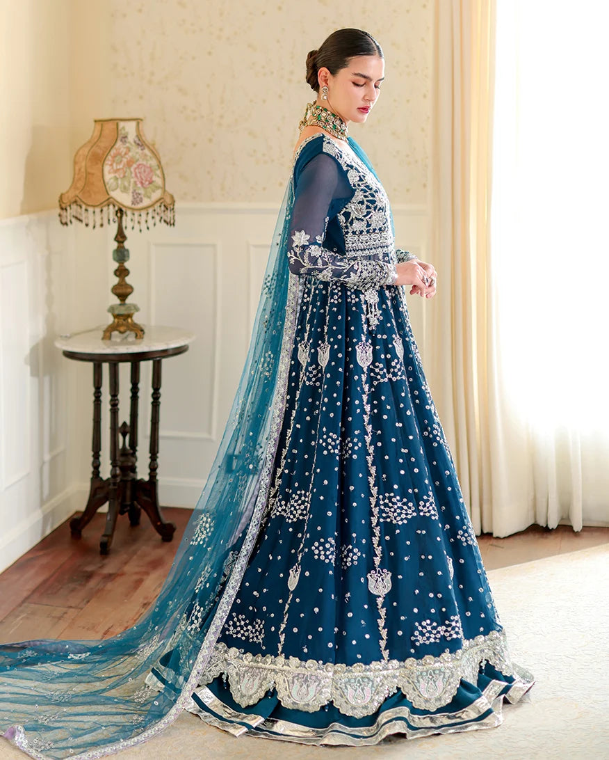 Whispers of Grace by Roheenaz Unstitched Embroidered Chiffon 3 Piece Suit RN26UWG Marcella RUNCH260202 - Wedding Collection
