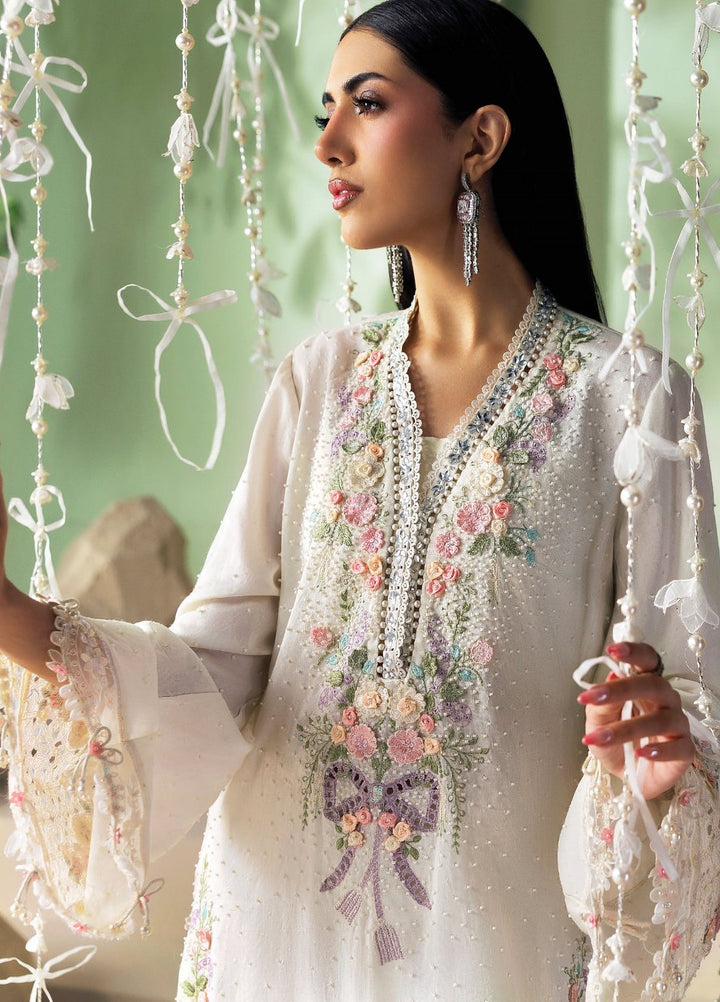 Soiree by Maria B Unstitched Embroidered Tusser Silk 3 Piece Suit MB26US D2 - Festive Collection
