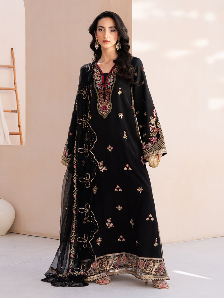 Le Tresor by Izel Pret Embroidered Velvet 3 Piece Suit Marive - Festive Collection