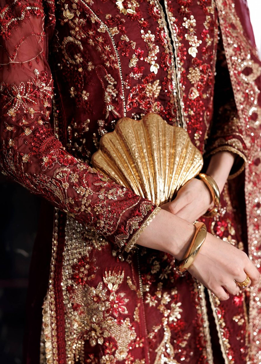 Marwa by Maryam Hussain Unstitched Embroidered Organza 3 Piece Suit Mehrosh - Wedding Collection