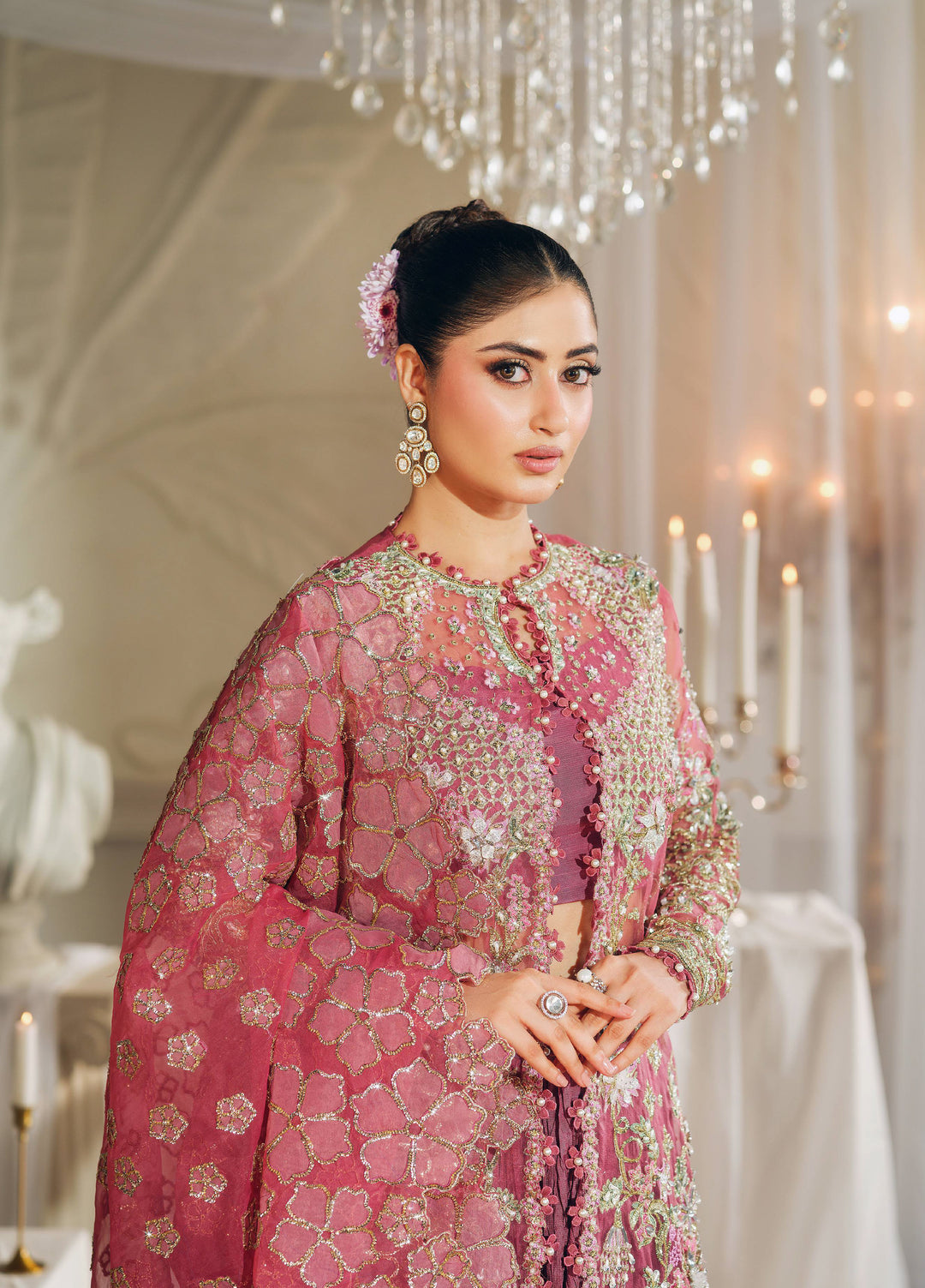 Maryam Hussain Unstitched Wedding Embroidered Organza Suits 3 Piece MH25UW D-05 Seerat - Wedding Collection