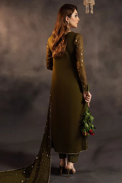 Meeral Pret Embroidered Chiffon 3 Piece Suit Hina