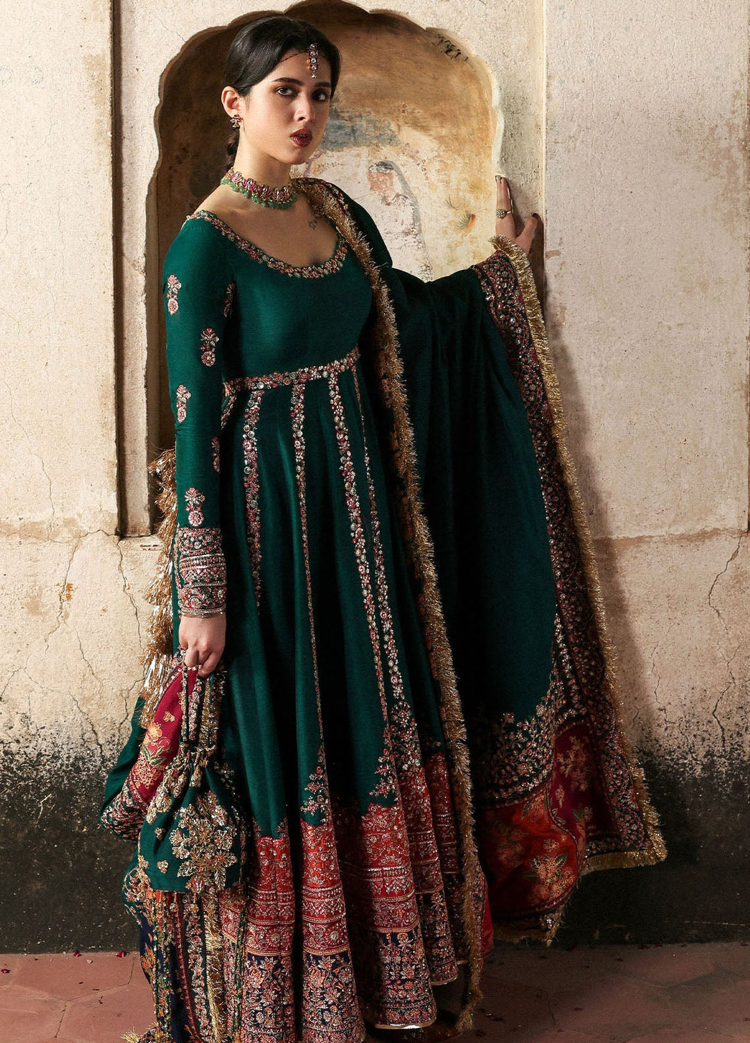 Massarat by Hussain Rehar Embroidered Raw Silk Suits Unstitched 3 Piece HRR25MU Meherunissa - Festive Collection