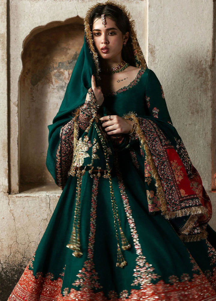 Massarat by Hussain Rehar Embroidered Raw Silk Suits Unstitched 3 Piece HRR25MU Meherunissa - Festive Collection