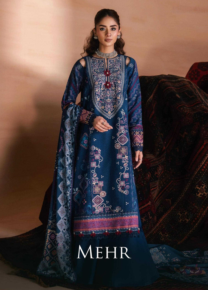 One Nation by Florent Unstitched Embroidered Viscose 3 Piece Suit FL26UON Mehr - Casual Collection