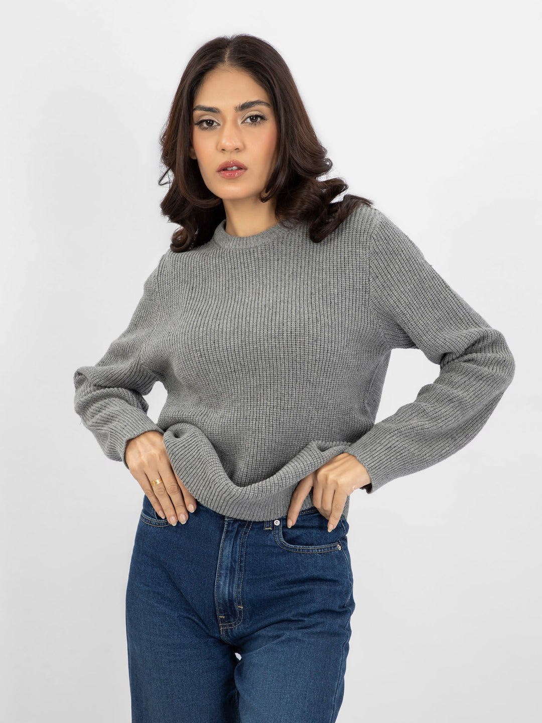 Brumano Women RTW Solids Cotton 1 Piece Mid Grey Western Collection