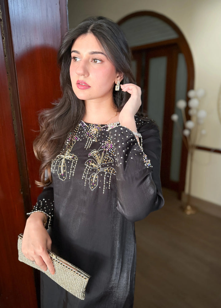 Mataish Women RTW Hand Work Cotton Silk 1 Piece Suit Midnight Muse - Festive Collection