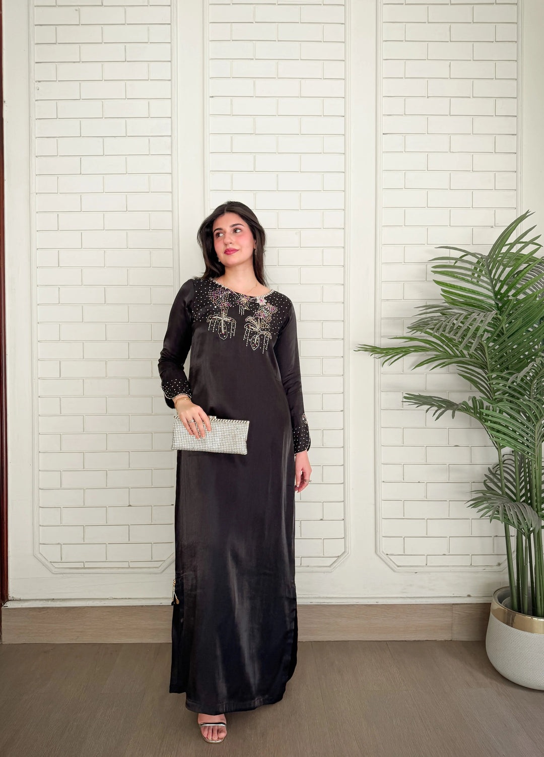 Mataish Women RTW Hand Work Cotton Silk 1 Piece Suit Midnight Muse - Festive Collection