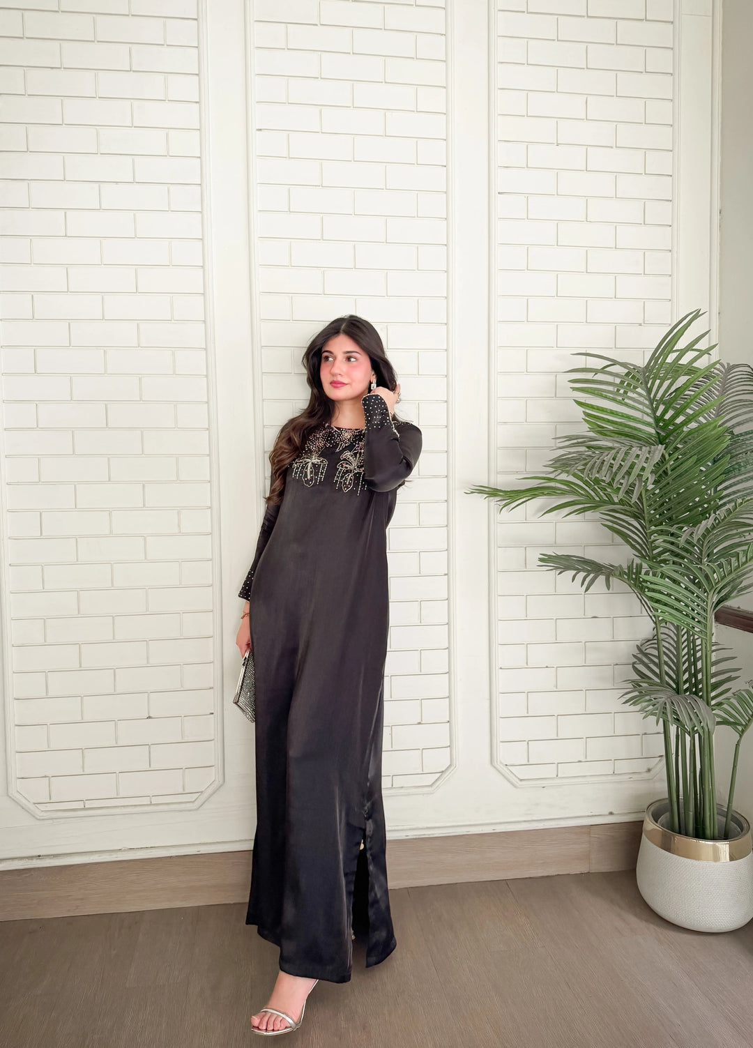 Mataish Women RTW Hand Work Cotton Silk 1 Piece Suit Midnight Muse - Festive Collection
