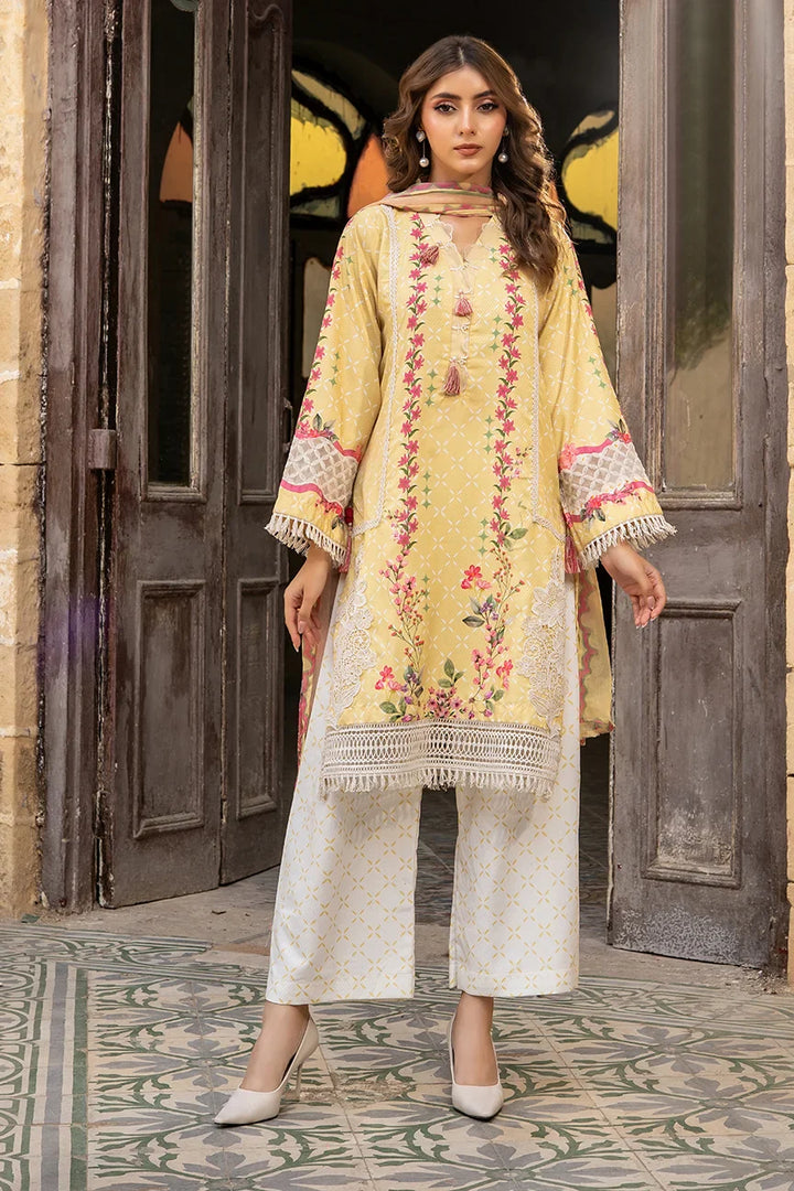 Dhaga Women Pret Embroidered Herringbone 3 Piece Suit Mirella FW25DSE702 - Winter Collection