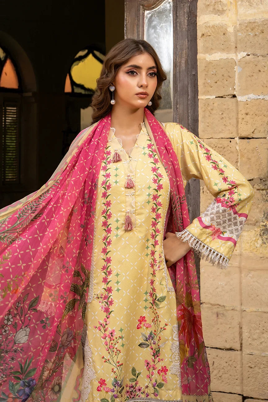 Dhaga Women Pret Embroidered Herringbone 3 Piece Suit Mirella FW25DSE702 - Winter Collection