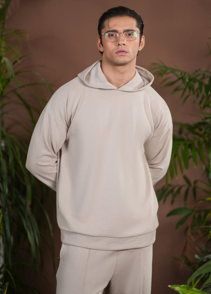 Muraqsh Ready To Wear Solids Cotton Men Ecru White Interlock Coord Set ABD-EWICS - Summer Collection