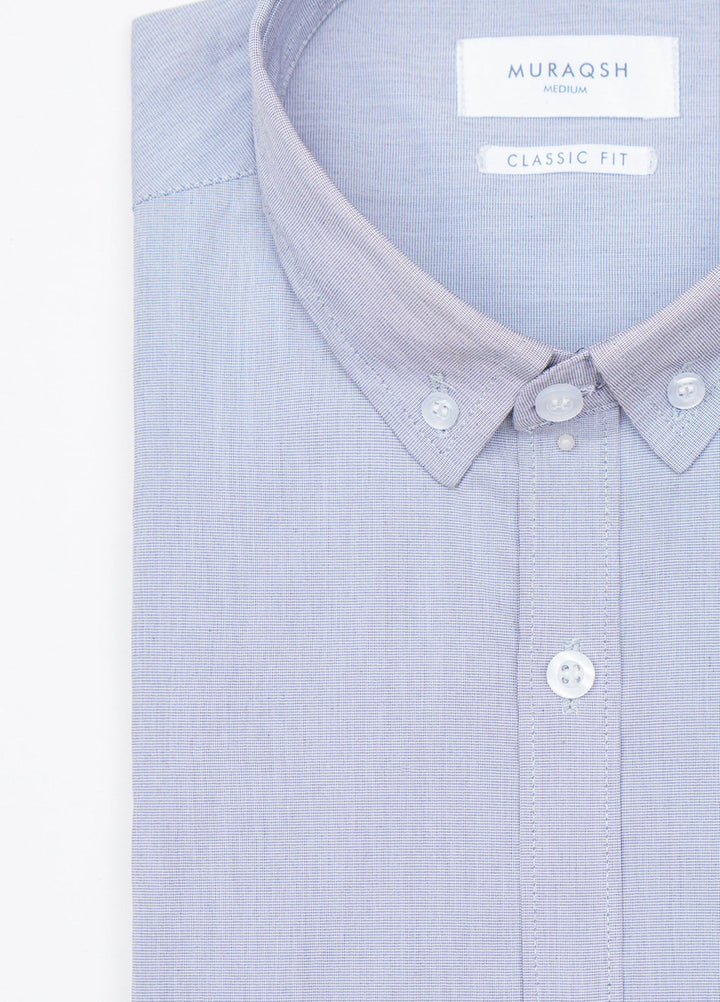 Muraqsh Ready To Wear Solids Cotton Men Grey Textured Casual Shirt ABD-GTCS - Summer Collection