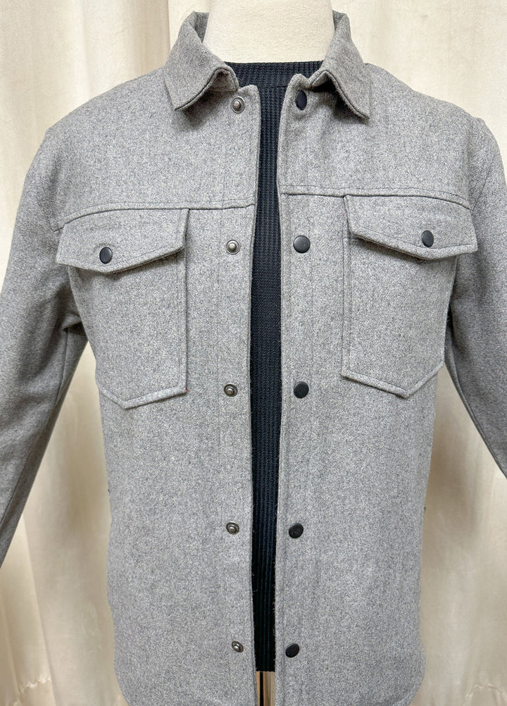Muraqsh Ready To Wear Solids Cotton Men Grey Wool Coat ABD-GWC - Summer Collection