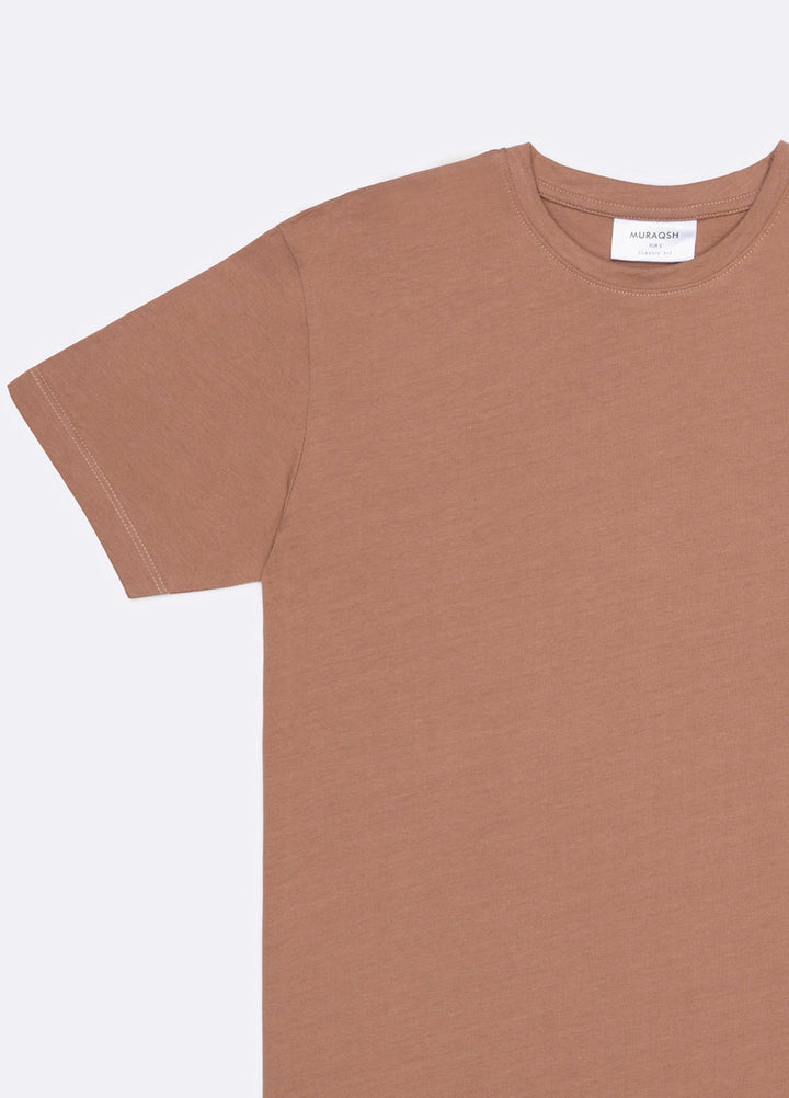 Muraqsh Ready To Wear Solids Cotton Men Peach Basic Thirt ABD-PBT - Summer Collection