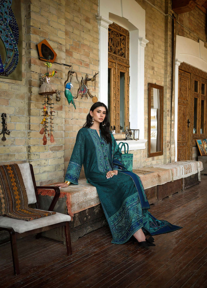 Echoes of Registan by Mushq Unstitched Embroidered Jacquard 3 Piece Suit MU26UER Azure Echo MUNWI260109 - Casual Collection