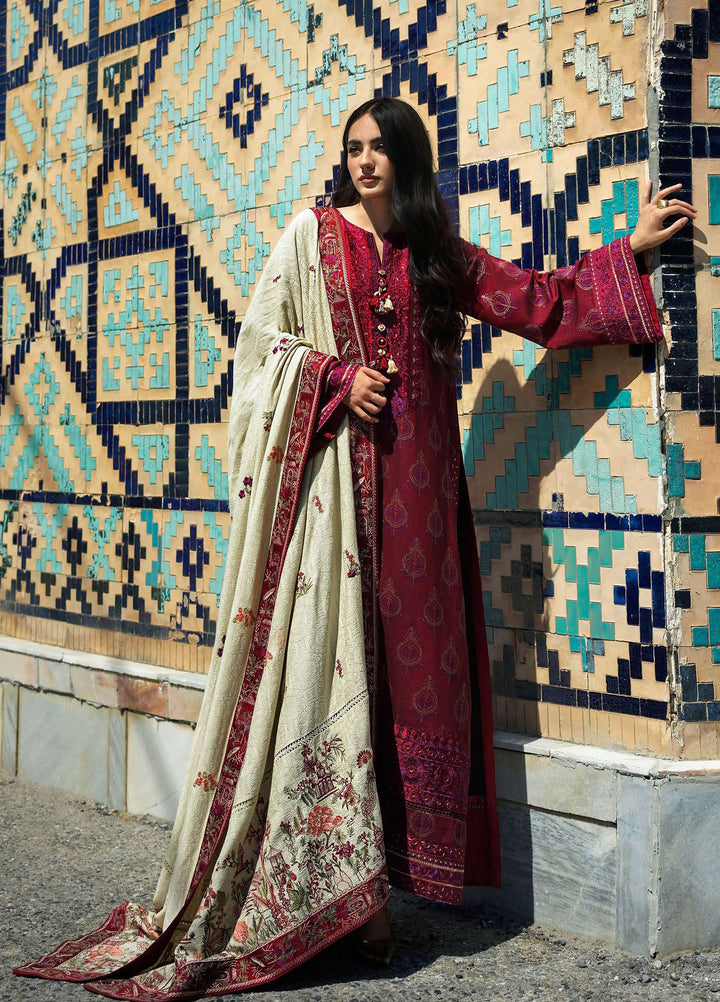 Echoes of Registan by Mushq Unstitched Embroidered Jacquard 3 Piece Suit MU26UER Celestial Queen MUNWI260105 - Casual Collection