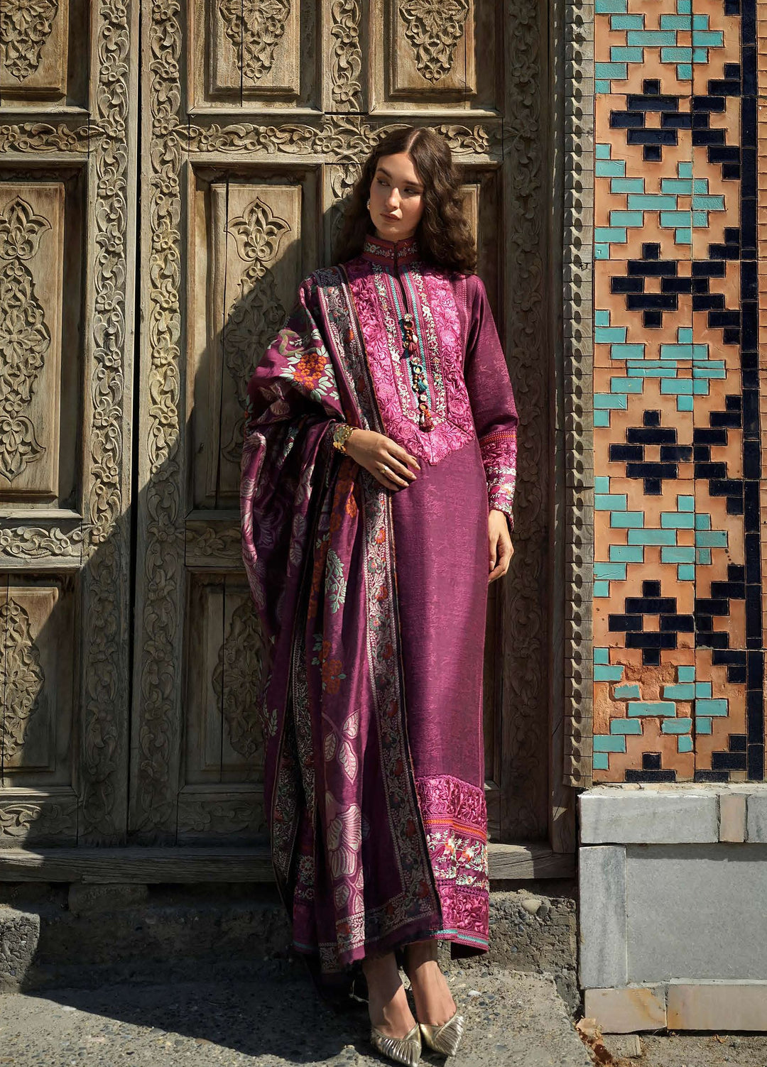 Echoes of Registan by Mushq Unstitched Embroidered Jacquard 3 Piece Suit MU26UER Mosaic Reverie MUNWI260106 - Casual Collection