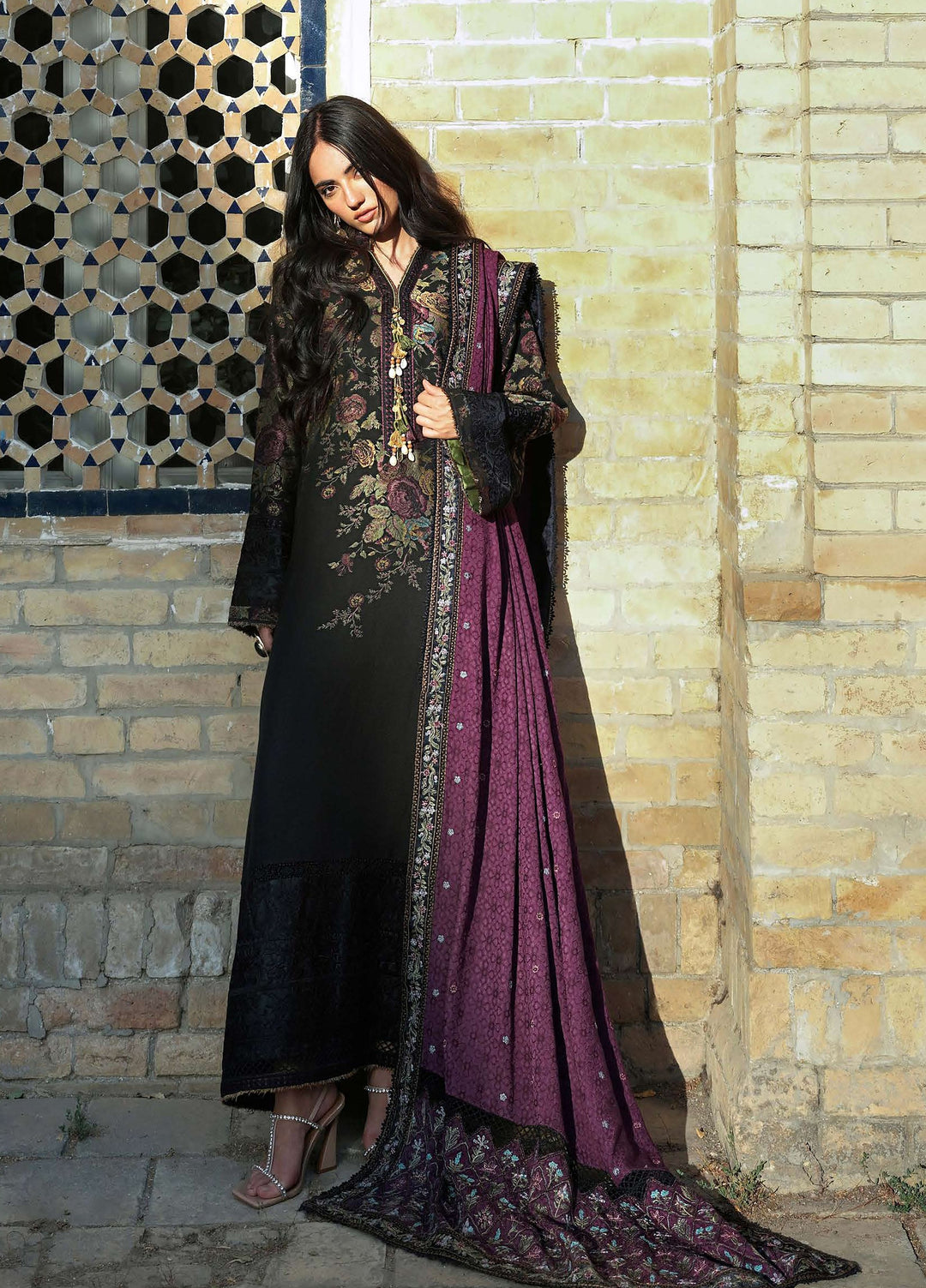 Echoes of Registan by Mushq Unstitched Embroidered Jacquard 3 Piece Suit MU26UER Registan Moon MUNWI260102 - Casual Collection