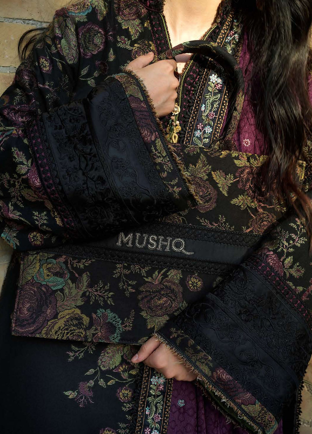 Echoes of Registan by Mushq Unstitched Embroidered Jacquard 3 Piece Suit MU26UER Registan Moon MUNWI260102 - Casual Collection
