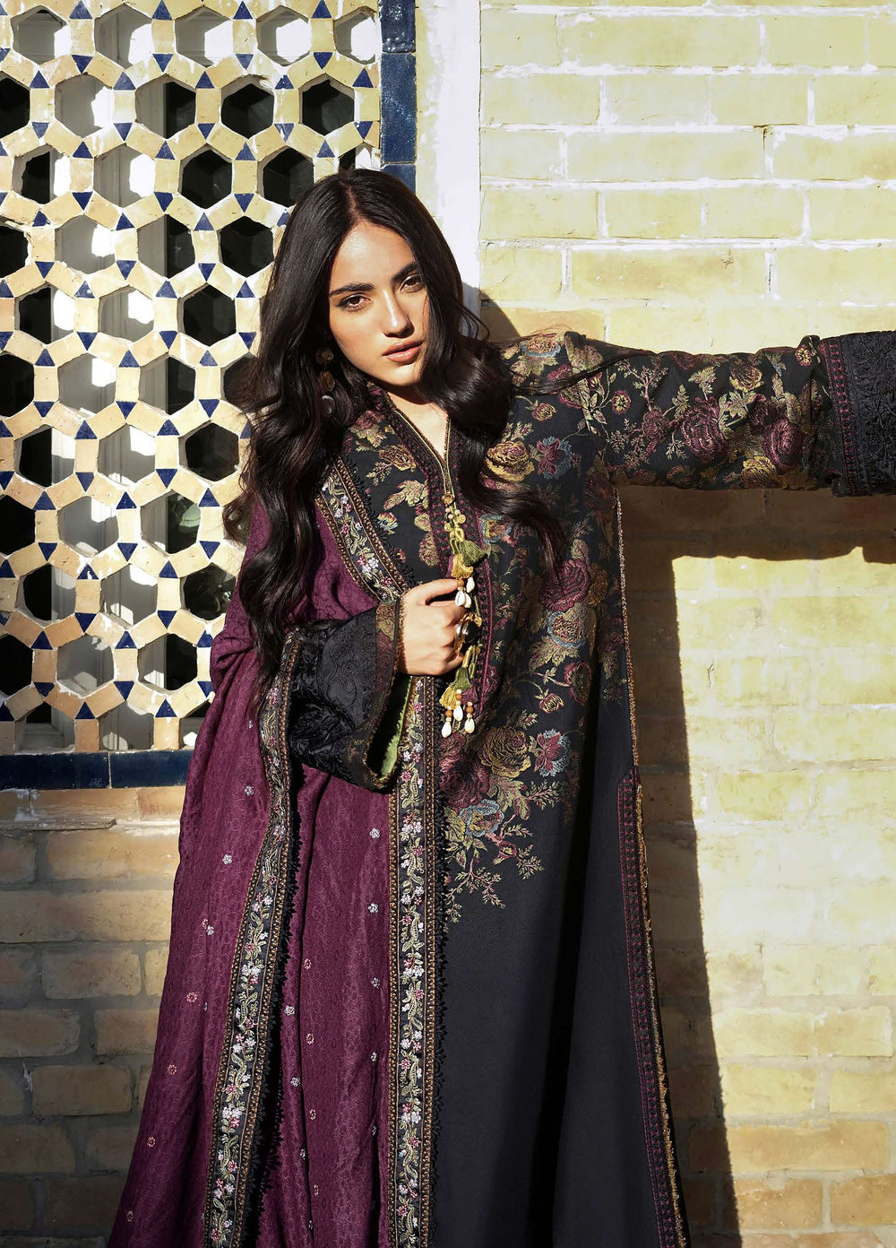 Echoes of Registan by Mushq Unstitched Embroidered Jacquard 3 Piece Suit MU26UER Registan Moon MUNWI260102 - Casual Collection