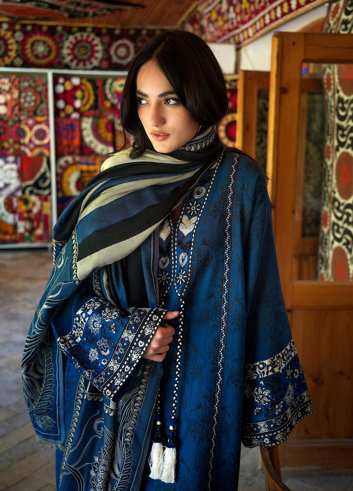 Echoes of Registan by Mushq Unstitched Embroidered Jacquard 3 Piece Suit MU26UER Sapphire Sultana MUNWI260107 - Casual Collection