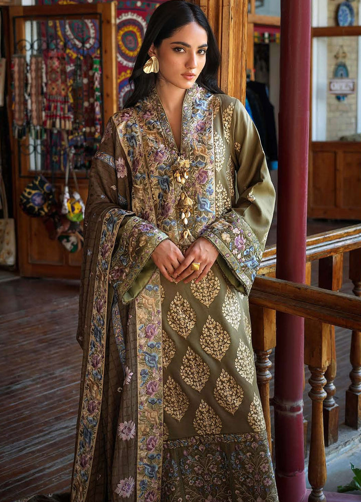 Echoes of Registan by Mushq Unstitched Embroidered Herringbone 3 Piece Suit MU26UER Silk Road MUNWI260112 - Casual Collection