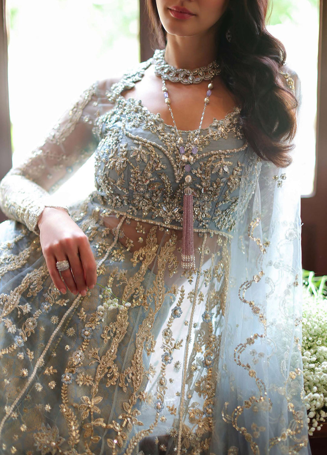 Stardust Love by Mushq Unstitched Embroidered Net 3 Piece Suit MU26USL Endless Us MUNWD260103 - Wedding Collection
