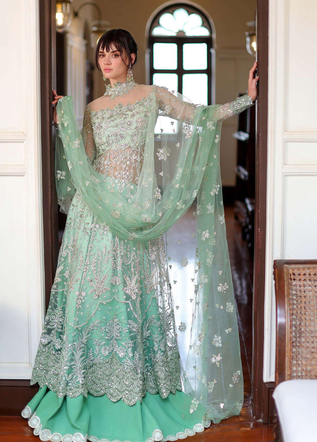 Stardust Love by Mushq Unstitched Embroidered Net 3 Piece Suit MU26USL Written Together MUNWD260104 - Wedding Collection