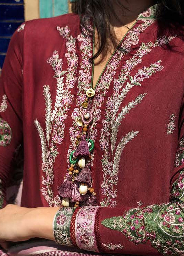 Echoes of Registan by Mushq Unstitched Embroidered Crepe 3 Piece Suit MU26UER Timurid Rose MUNWI260110 - Casual Collection