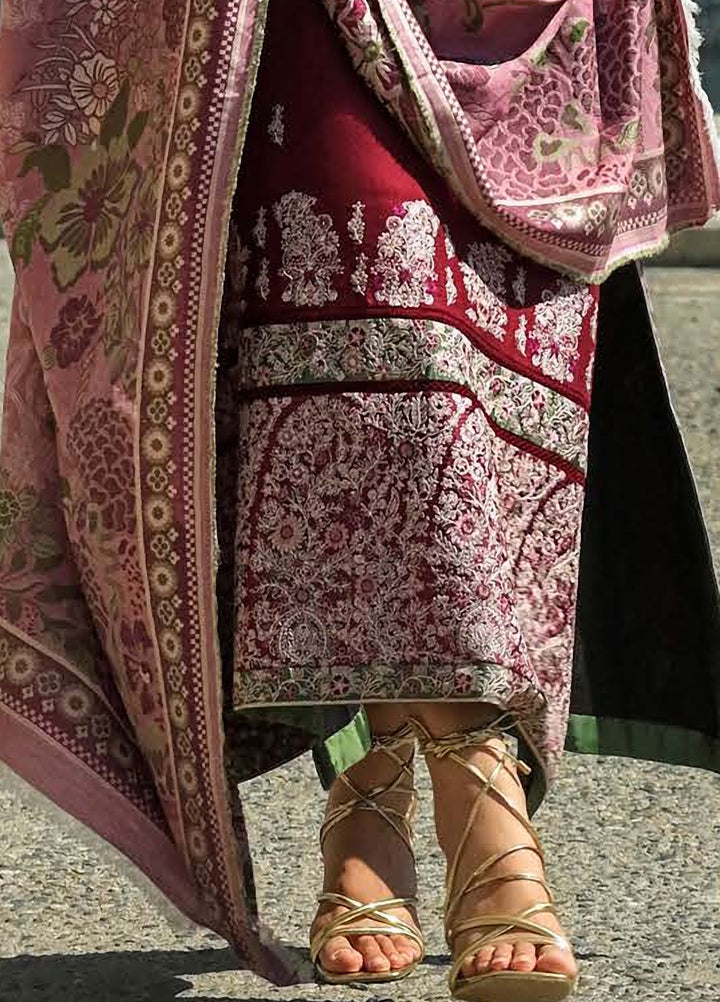 Echoes of Registan by Mushq Unstitched Embroidered Crepe 3 Piece Suit MU26UER Timurid Rose MUNWI260110 - Casual Collection