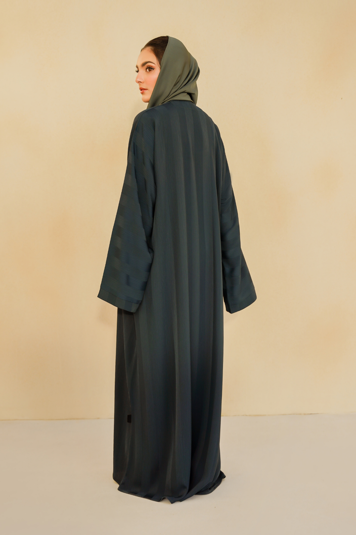 Divinely Crafted Abaya Casual Crepe 1 Piece Nahar Abaya | Buttoned Up