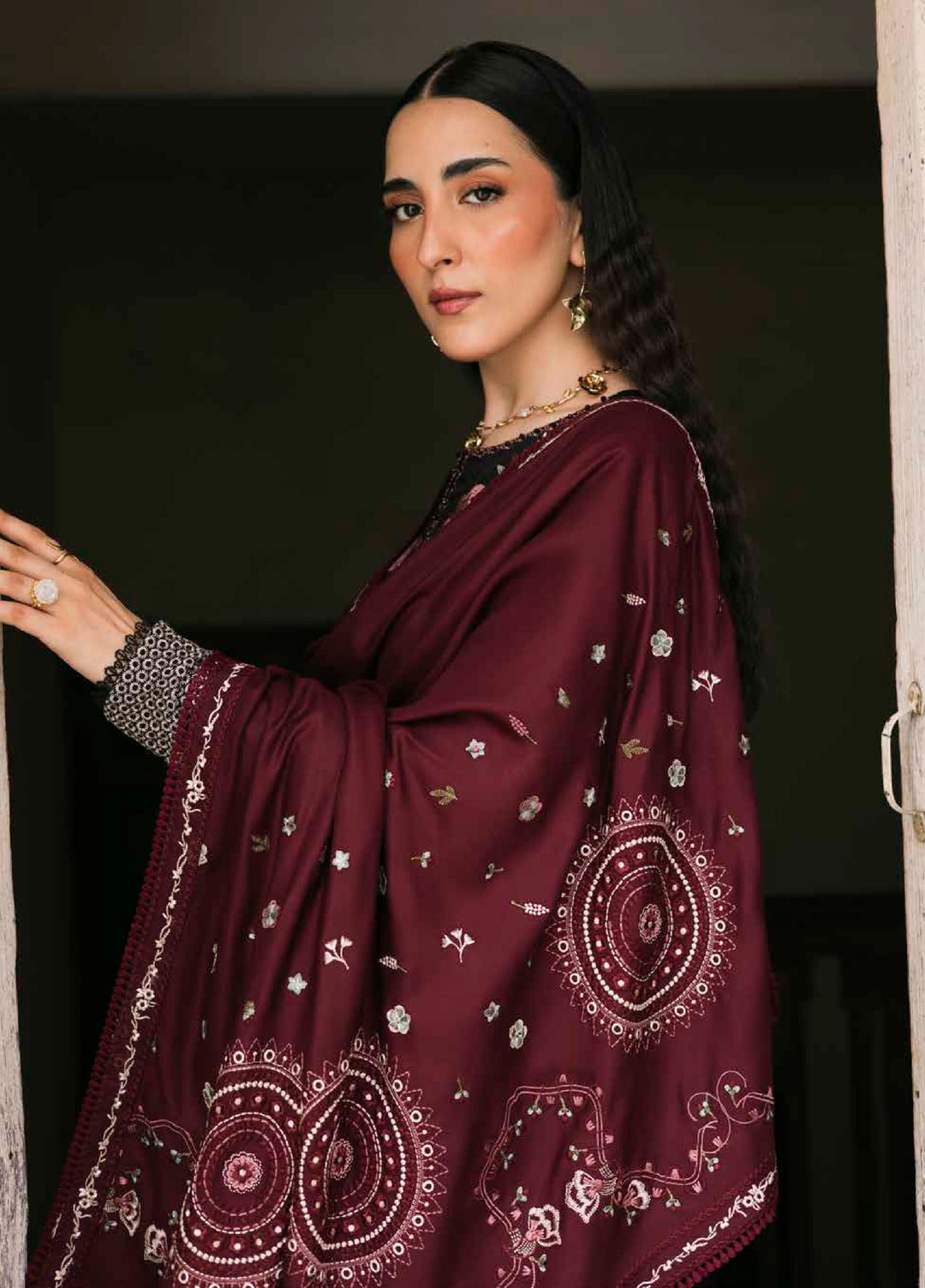 Nureh Exclusive Unstitched Luxury Winter Linen Printed Suits 3 Piece NU25NW NE-179 - Winter Collection