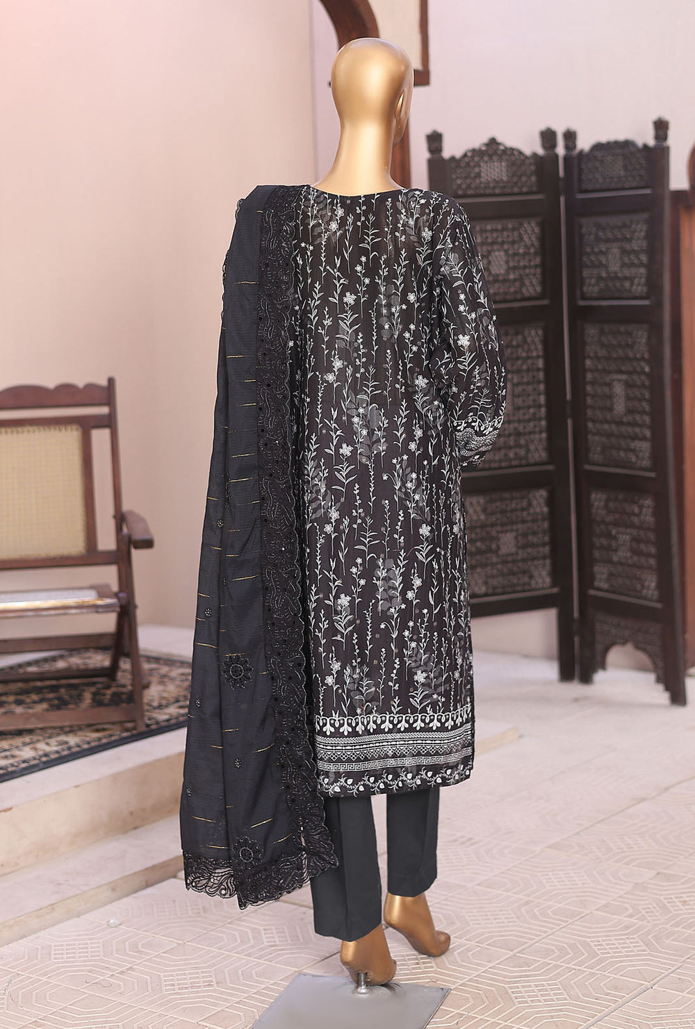 Ninokara by HZ Textile Unstitched Embroidered Jacquard 3 Piece Suit NJE-7020 - Casual Collection