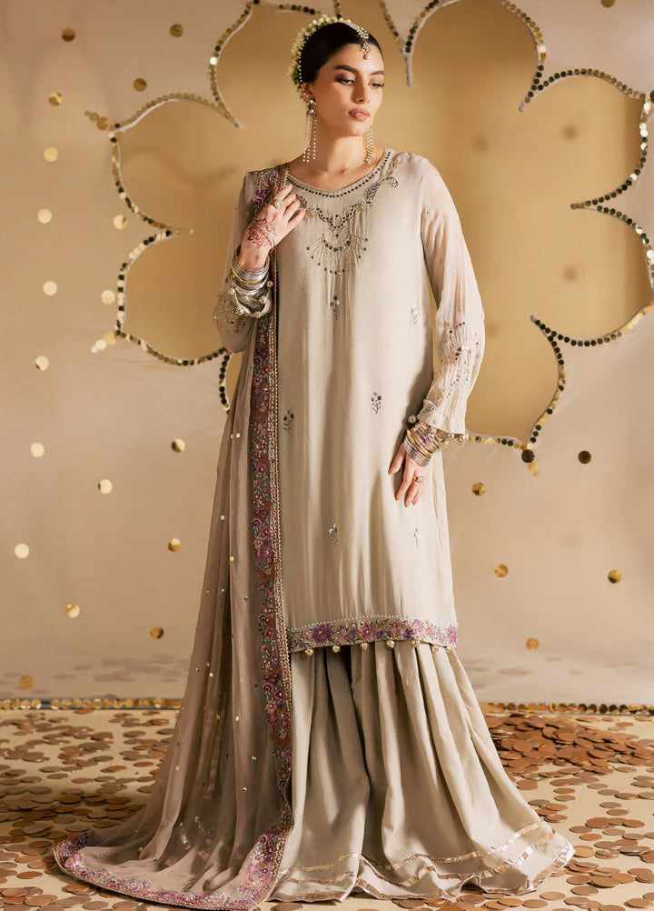 Nureh Embroidered Chiffon Suits Unstitched 3 Piece NU25MEU MK - 17 - Formals Collection