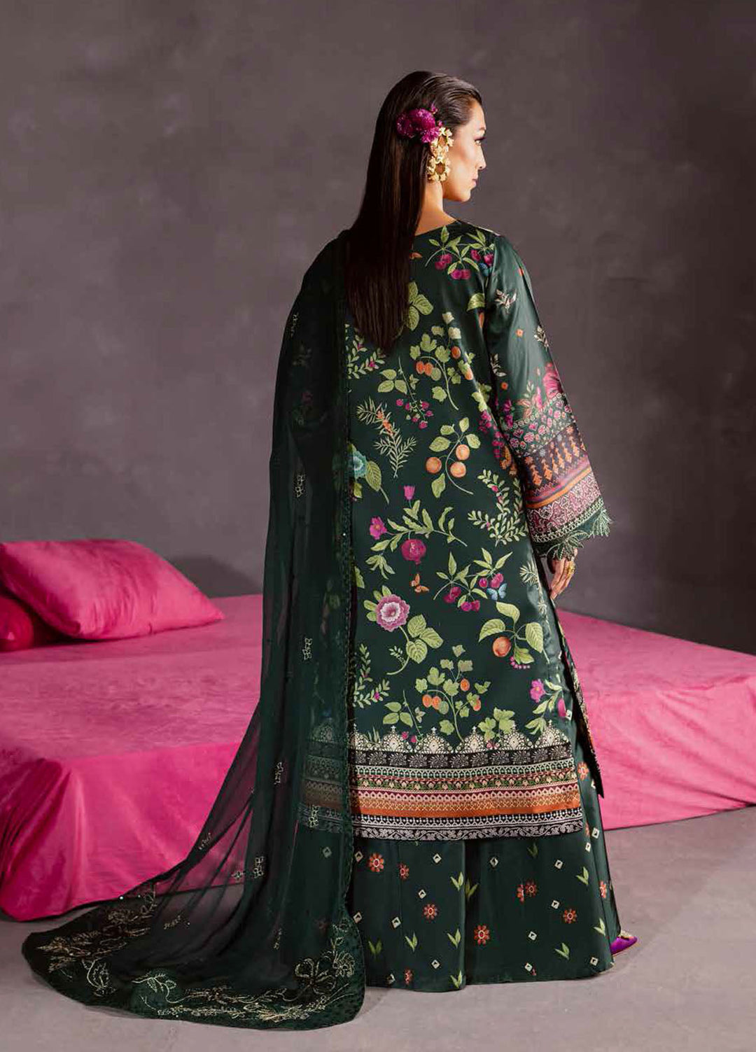 The Silk by Nureh Embroidered Silk Suits Unstitched 3 Piece NU25SU S-28 - Festive Collection