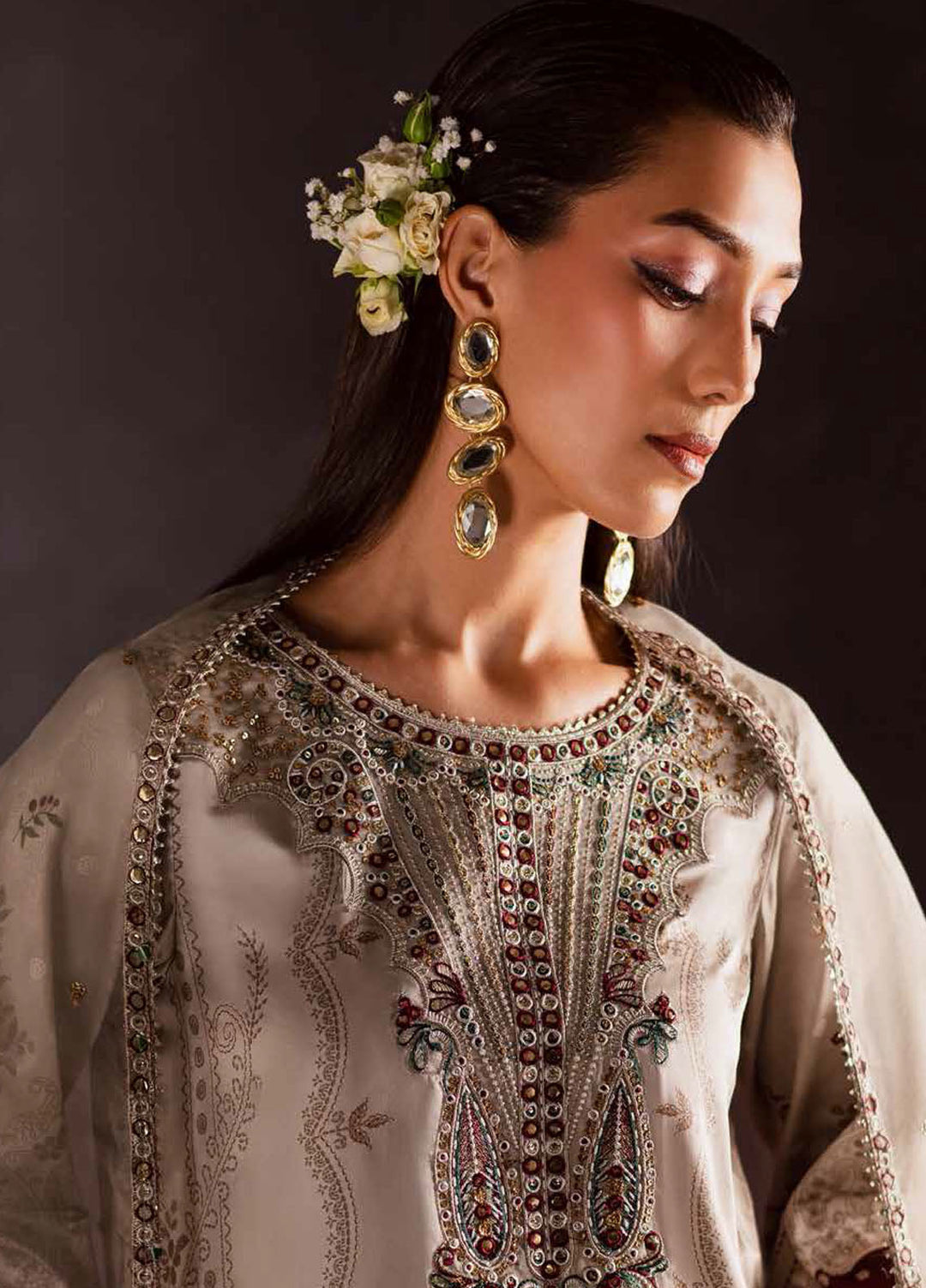 The Silk by Nureh Embroidered Silk Suits Unstitched 3 Piece NU25SU S-29 - Festive Collection