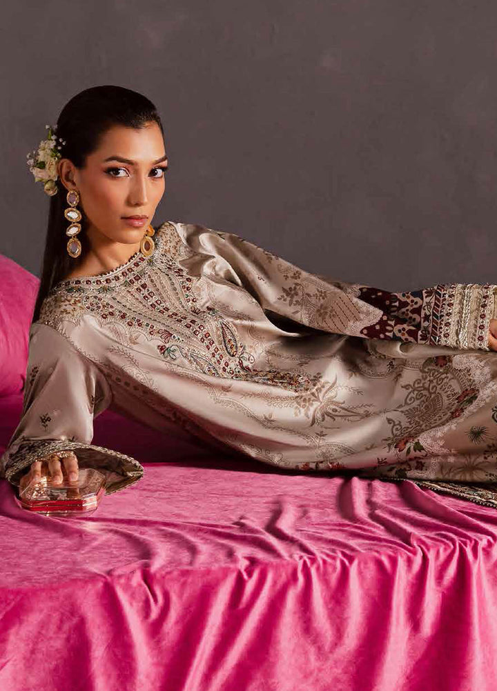 The Silk by Nureh Embroidered Silk Suits Unstitched 3 Piece NU25SU S-29 - Festive Collection
