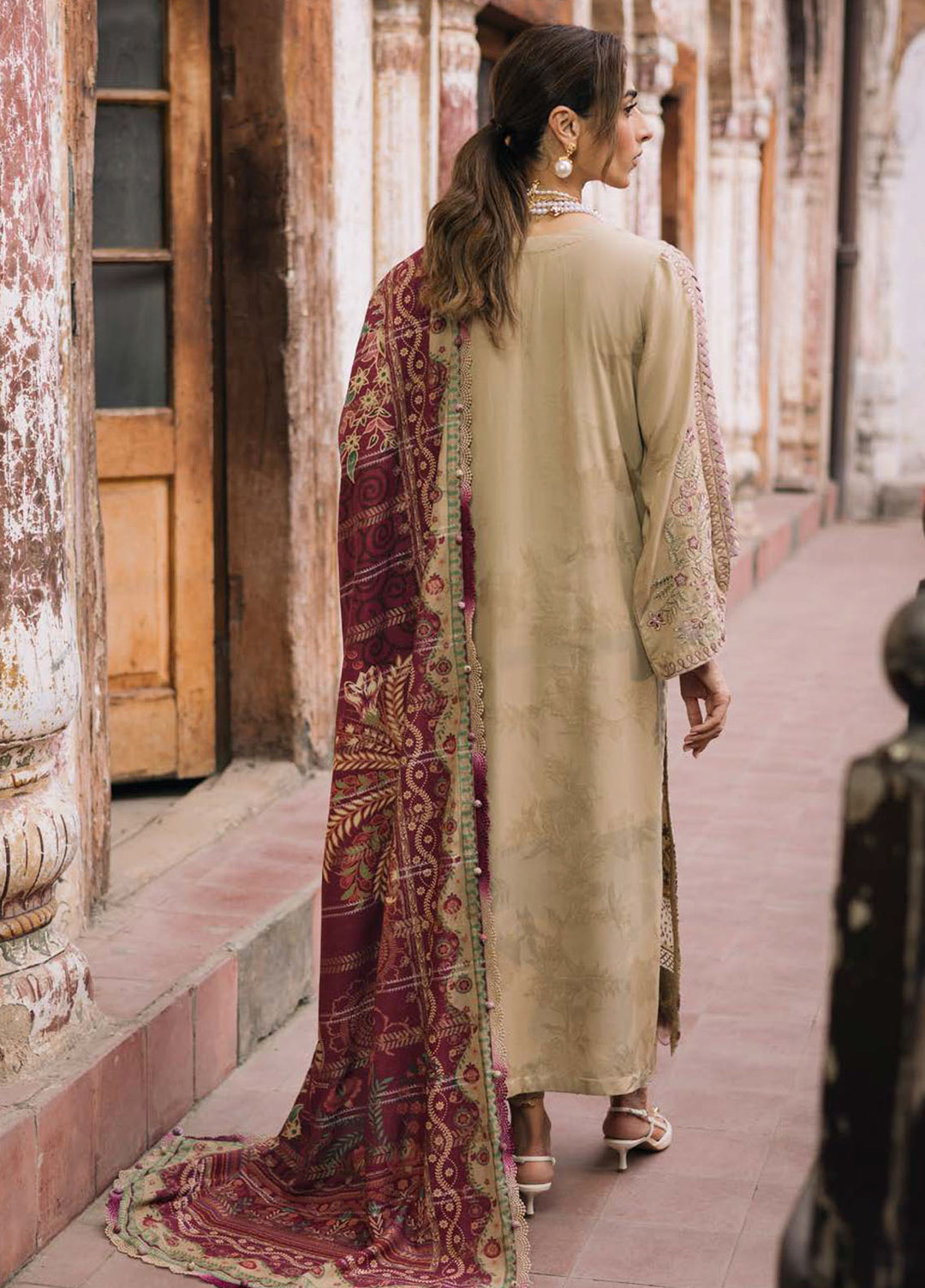 Maya by Nureh Embroidered Linen Suits Unstitched 3 Piece NU25ML NW-101 - Winter Collection