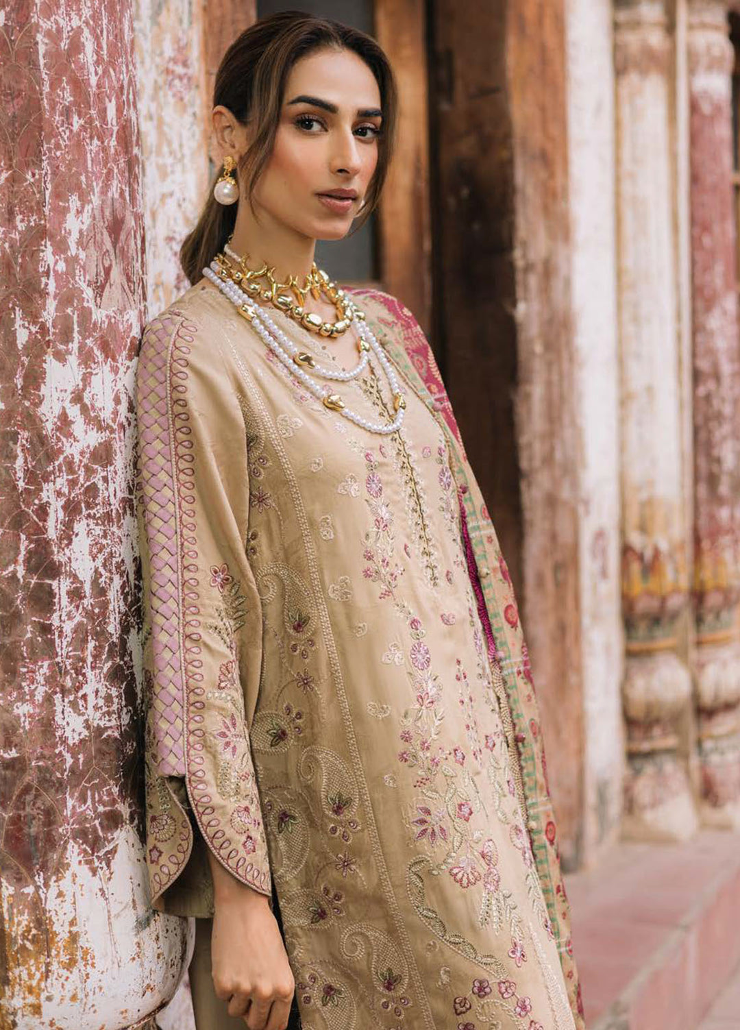 Maya by Nureh Embroidered Linen Suits Unstitched 3 Piece NU25ML NW-101 - Winter Collection